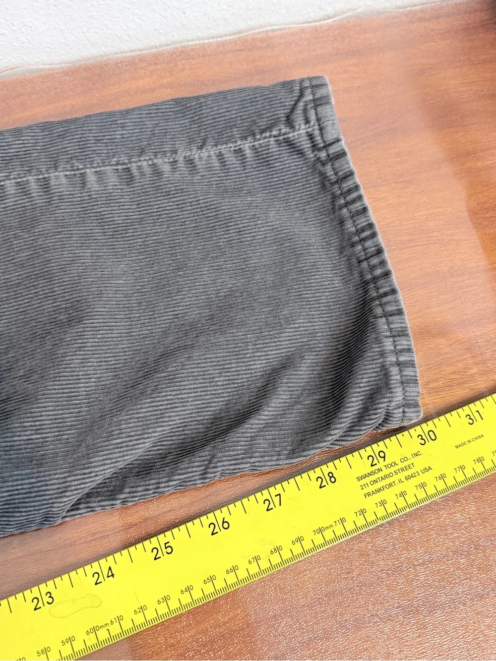 Banana Republic Men's Vintage Straight Gray Corduroy Pants 33x30